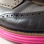Cole Haan m’s Lunargrand Wingtip GREY/PINK, 8.5. RARE! WATERPROOF! Nike 9.5
