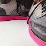 Cole Haan m’s Lunargrand Wingtip GREY/PINK, 8.5. RARE! WATERPROOF! Nike 9.5