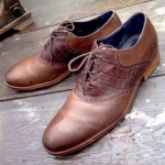 Cole Haan Colton Saddle C10884 Air 10.5 timber brown leather Oxford shoe GOK958