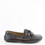 COLE HAAN Men’s Black Embossed Leather Loafers Sz 12.5