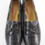 COLE HAAN Men’s Black Embossed Leather Loafers Sz 12.5