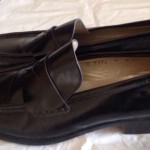 NWOB COLE HAAN MENS BLACK LEATHER LOAFER MADE IN ITALY SIZE 9B