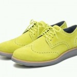 Cole Haan Nike Lunargrand Wing Tip Volt Suede Iron Stone Sz 9.5 10 NEW $250