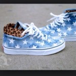 VANS Authentic Hi Washed Denim Blue Stars Women Size 11, Men Size 9.5 NEW IN BOX