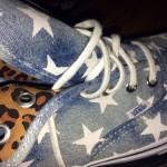 VANS Authentic Hi Washed Denim Blue Stars Women Size 11, Men Size 9.5 NEW IN BOX