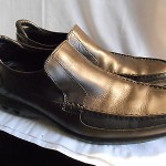 MEN’S COLE HAAN BLACK LEATHER NIKE AIR SLIP-ONS SIZE 8 1/2
