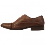 Diesel Mens Chrom Brown Leather Casual Dress Lace Up Oxfords Shoes 10.5