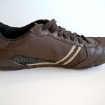 Men’s Diesel ‘Solar’ Chocolate Brown Leather Fashion Sneakers, Size 10.5