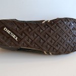 Men’s Diesel ‘Solar’ Chocolate Brown Leather Fashion Sneakers, Size 10.5