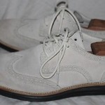 Mens Cole Haan LunarGrand Wing-Tip, White/Black Size 9.5 M