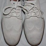Mens Cole Haan LunarGrand Wing-Tip, White/Black Size 9.5 M