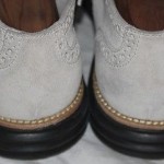 Mens Cole Haan LunarGrand Wing-Tip, White/Black Size 9.5 M