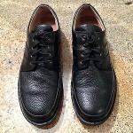 Clarks Mobile Active Air Black Leather Oxford Shoes Men’s Size 11W Style #32145