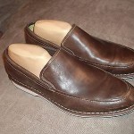 MENS COLE HAAN LUNARLON BROWN LEATHER LOAFERS SZ.12 M.