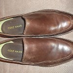 MENS COLE HAAN LUNARLON BROWN LEATHER LOAFERS SZ.12 M.