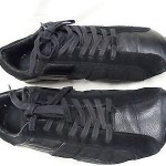 DIESEL Mens Athletic Sneakers “Auriga” Black Size 12 Leather Suede Cleats