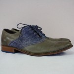 COLE HAAN Gray/Blue Laced Up Wingtip Loafer shoes 11M!!!