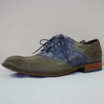 COLE HAAN Gray/Blue Laced Up Wingtip Loafer shoes 11M!!!