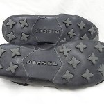 DIESEL Mens Athletic Sneakers “Auriga” Black Size 12 Leather Suede Cleats