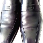 BOSS HUGO BOSS  Men’s black leather slip on loafers Shoe sz 11 $298 msrp Dress