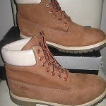 TIMBERLAND LEATHER MEN’S BOOTS BROWN WHITE WATERPROOF CONSTRUCT (NO RESERVE)