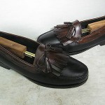 COLE HAAN Brown & Black Leather LOAFERS w/Kilti & Tassels on Vamp SZ 11.5 D