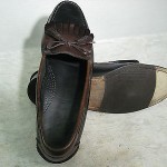 COLE HAAN Brown & Black Leather LOAFERS w/Kilti & Tassels on Vamp SZ 11.5 D