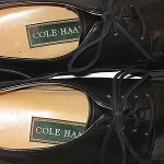REDUCED!  Cole Haan.  Black Leather.  Oxford Tie-up shoes. Size 8M, 8D