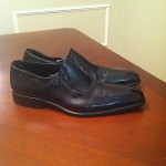 MEN’S HUGO BOSS BLACK SLIP ON CASUAL DRESS SHOES SIZE 10 MADE IN ITALY NICE!!!!