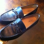 “VINTAGE” CLASSY BLACK/BROWN COLE HAAN COLLECTION STRING TIED MOCS SZ9.5(M) WOW!