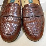 COLE HAAN GENUINE CROCODILE BROWN LOAFERS SHOES MENS 11.5 M