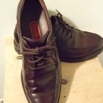 MEN’S COLE HAAN BURGUNDY SLIP TOE LACE SHOES SIZE 12M