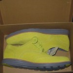 RARE Cole Haan Lunargrand Lunar Grand Volt Yellow Gray SUEDE Leather Wingtip 12M