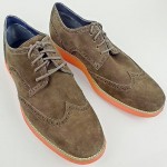 Cole Haan Lunargrand Size 12 Mens Tan Suede Wing Tip Oxfords
