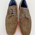 Cole Haan Lunargrand Size 12 Mens Tan Suede Wing Tip Oxfords