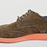 Cole Haan Lunargrand Size 12 Mens Tan Suede Wing Tip Oxfords