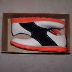 $248 Cole Haan LUNARGRAND Lunar Grand Nike Orange Black Saddle Shoe 11 M 11M NWT