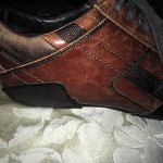 DIESEL Men’s Brown Distressed Leather Driving Shoes Classic Size 13