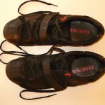 DIESEL MEN’S ZOLKIN SHOES BLACK/POPPY RED SIZE US 10 EUR 43 JPN 28