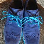 Cole Haan Lunargrand Blue Suede Shoes