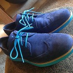 Cole Haan Lunargrand Blue Suede Shoes