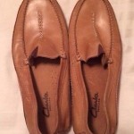 Clarks Mansell Mens Size 13M Tan Moc Leather Loafers Shoes