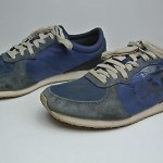 DIESEL Size US 11 eur 44.5 A-Head Men Athletic Shoes Blue Mesh Suede