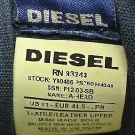 DIESEL Size US 11 eur 44.5 A-Head Men Athletic Shoes Blue Mesh Suede