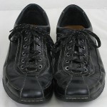 Men’s COLE HAAN Shoes Black Leather Stitched NIKE Air Oxford Size 10.5 M