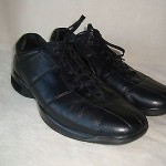 COLE HAAN NIKE AIR MENS BLACK LEATHER OXFORD SHOES SIZE 11.5 M
