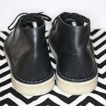 Men Clarks Originals Black Leather Desert Boots Shoes Lace Ups Size 9
