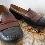 Vintage COLE HAAN Green Label ~ Black wBrown Buckle Kilty Loafers ~ Men’s Sz 11D