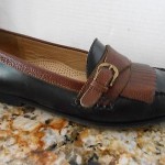 Vintage COLE HAAN Green Label ~ Black wBrown Buckle Kilty Loafers ~ Men’s Sz 11D