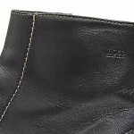 HUGO BOSS Men 8.5 ITALIAN  ANKLE BOOTS Dress Shoes Chelsea Black Zip Up LEATHER